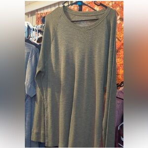 🌟 American Rag Cie Men’s Olive Green Waffle Knit Thermal Long Sleeve Shirt | XXL